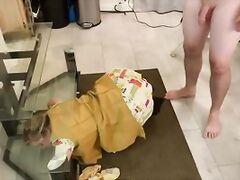 Stepmom gets stuck and fucked in the ass