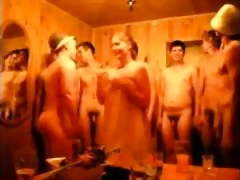RUSSIAN straight guys are naked in russian bath.crazy video