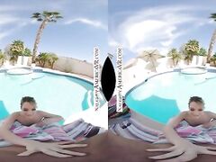 Naughty America - Kenna James shows tits off at the Pool