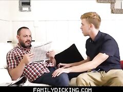 blonde twink step s. learns and fucks his muscle bear step dad