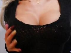 Busty milf presents her wet pussy to fuck