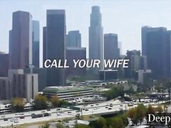 Deeper. Husband on the Phone with his Wife While Cheating wi