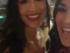 Nikki Bella nipple slip in selfie with Brie Bella.