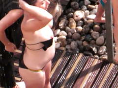 Voyeur - Nipple slip at the beach