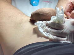 Brazilian Wax for a Big Floppy Dick     Part 4 Wax and Tweez