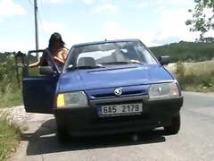 Czech whore sex in car