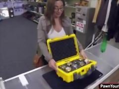 Hot French babe gets fucked fucked in the pawnshop for a plane ticket