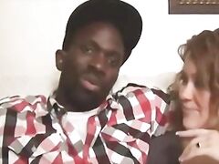 Thick busty white slut takes on a big black cock