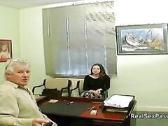 Nervous teen amateur gets unexpected dildo in ass
