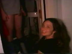 Mardi gras flasher gets eaten and sucks dick