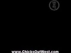 Aussie amateur lesbian uses a strapon