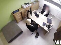 VIP4K. Blonde hottie with pigtail is owned by loan manager