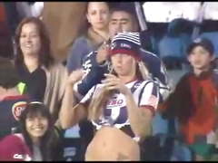 Football fan flashing
