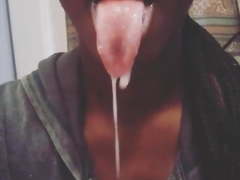 Drool heavy load of cum