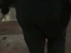 Big booty black GILF security guard