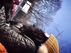Brunette Public Blowjob Dick Stranger and Cum in Mouth - Hidden Camera