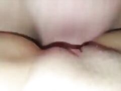 Pounded Shaved Amateur Squirt & Cum POV