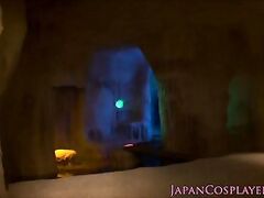 Ravishing Rem Tokimiya pleases two big dicks together