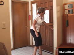 Cougar Charlee Chase Shares Hard Cock WIth Amber Lynn Bach!